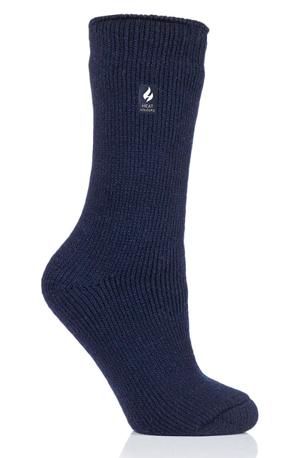 Heat Holders Camellia Women's Original Thermal Crew Sock Navy - Big/Tall #color_navy