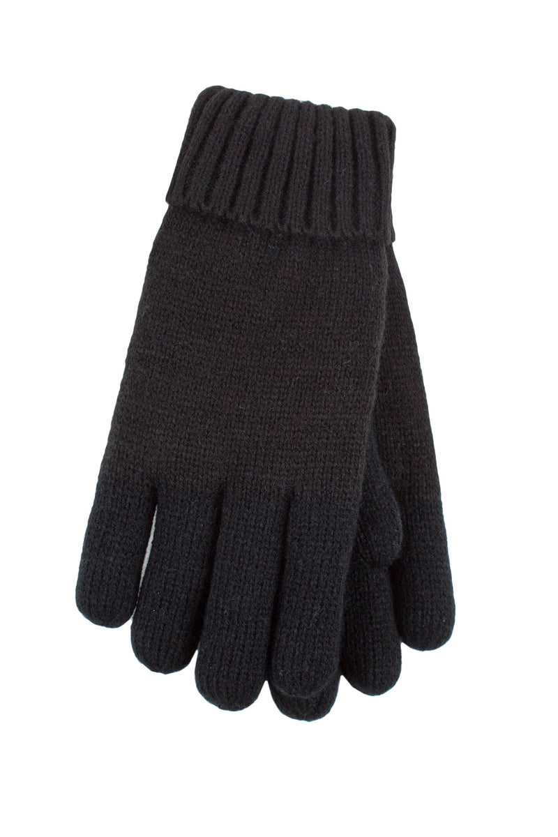 Heat Holders Carina Women's Flat Knit Gloves Black