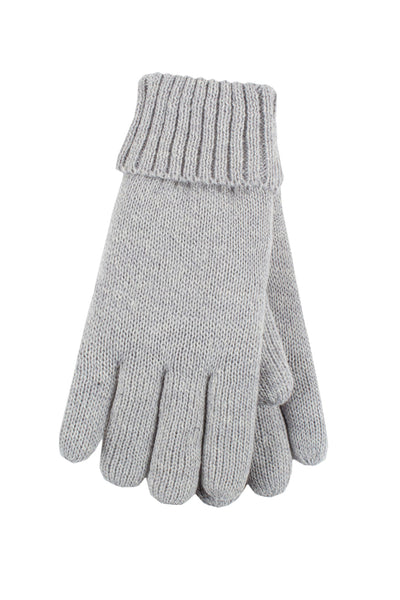 Heat Holders Carina Women's Flat Knit Gloves Cloud Grey #color_cloud grey