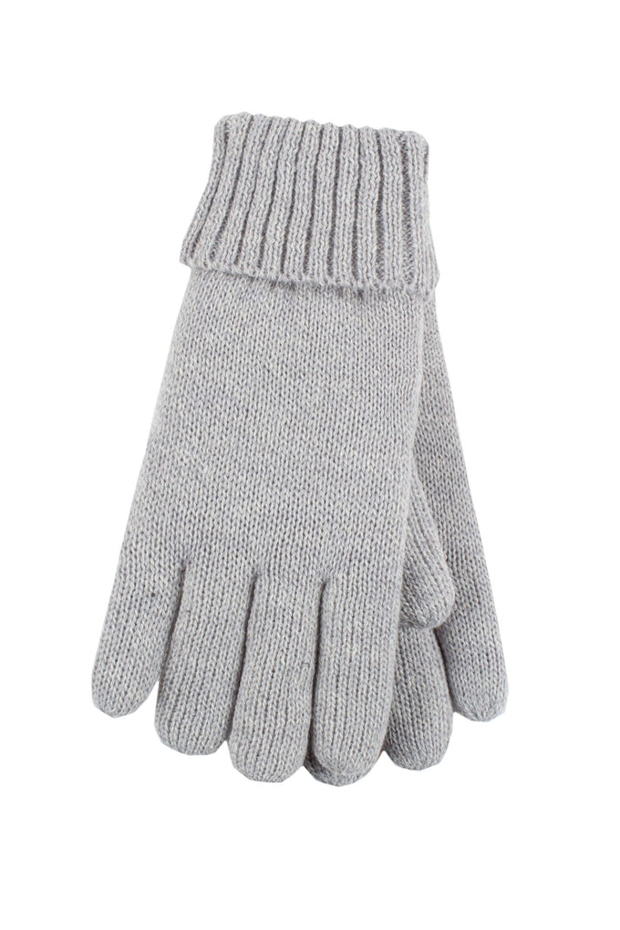 Heat Holders Carina Women's Flat Knit Gloves Cloud Grey #color_cloud grey