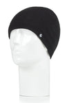 Heat Holders David Mens Flat Knit Watch Cap Black #color_black