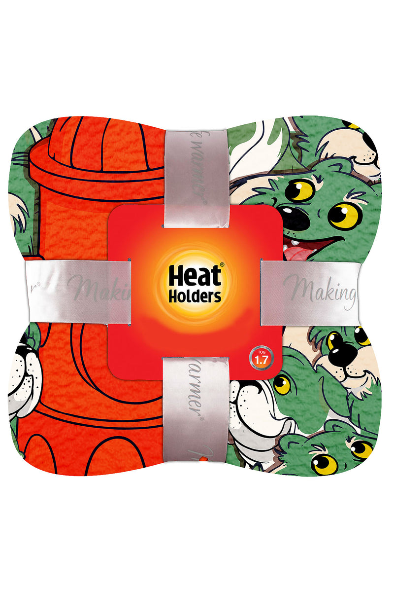 Heat Holders Hero Worship Dog Print Thermal Blanket Personal Size Matcha