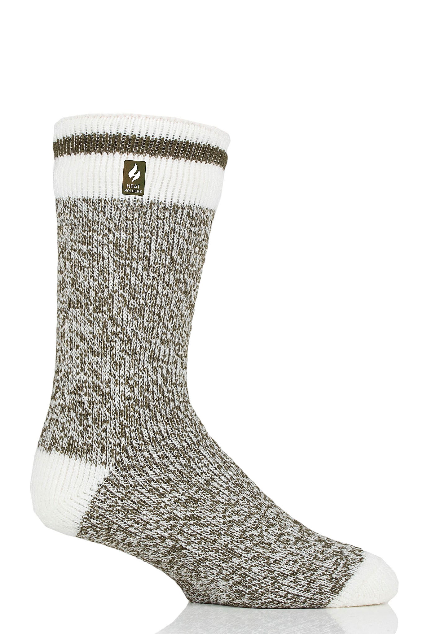 Men's Jeffrey ORIGINAL™ Cream Block Twist Crew Socks – Heat Holders®