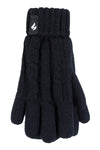 Heat Holders Kids' Glacier Peak Thermal Gloves Black #color_black