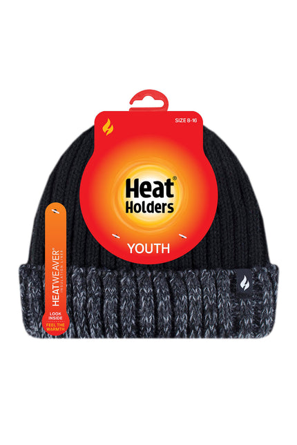Heat Holders Kids' Storm Rider Thermal Gloves Black - Packaging