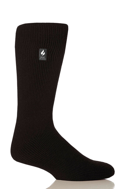 Heat Holders Men's Big and Tall Dunlin Lite Thermal Crew Sock Black #color_black