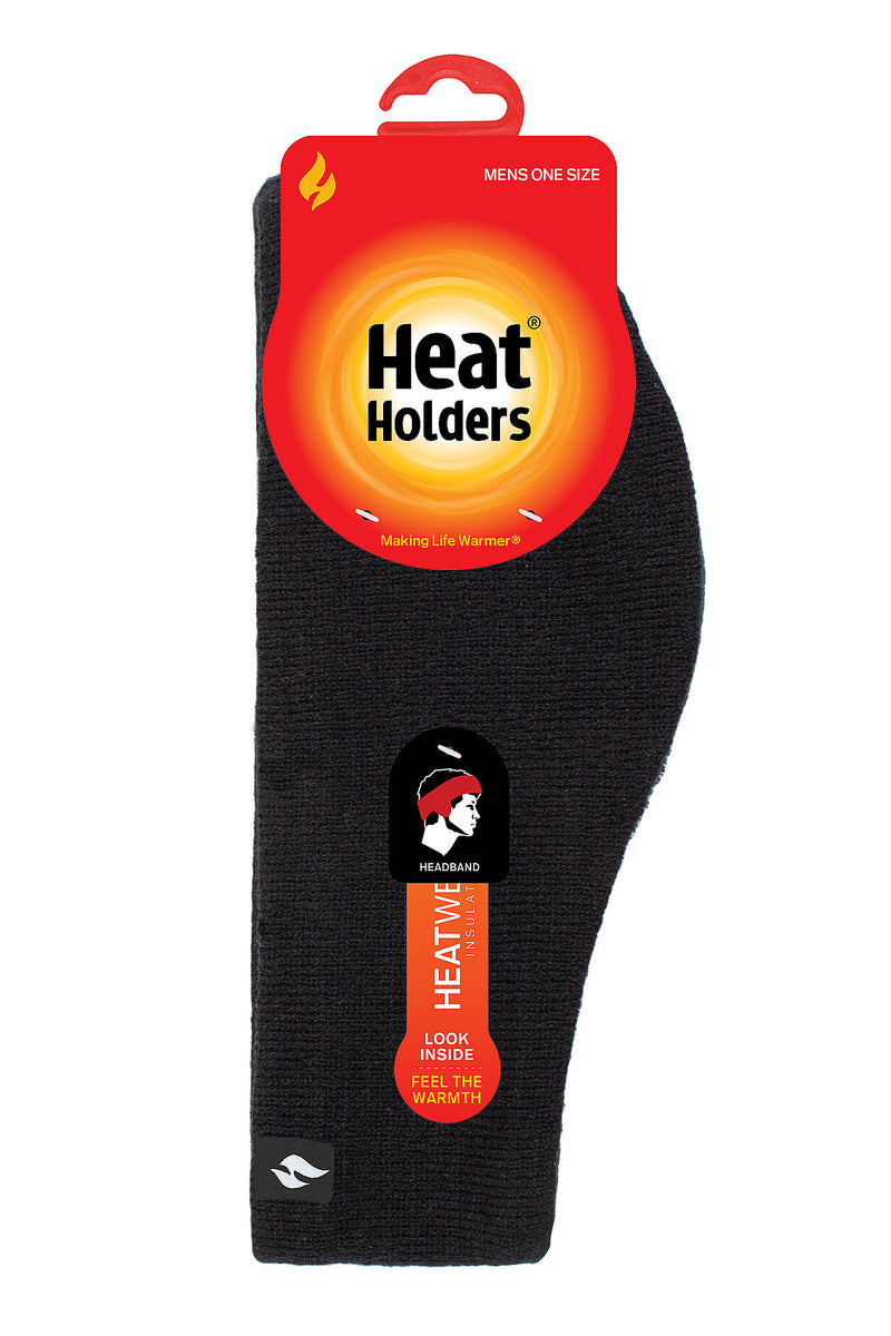 Heat Holders Mens Evan Contoured Headband Black - Pack
