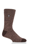 Heat Holders Men's Fieldfare Lite Twist Thermal Crew Sock Brown #color_brown