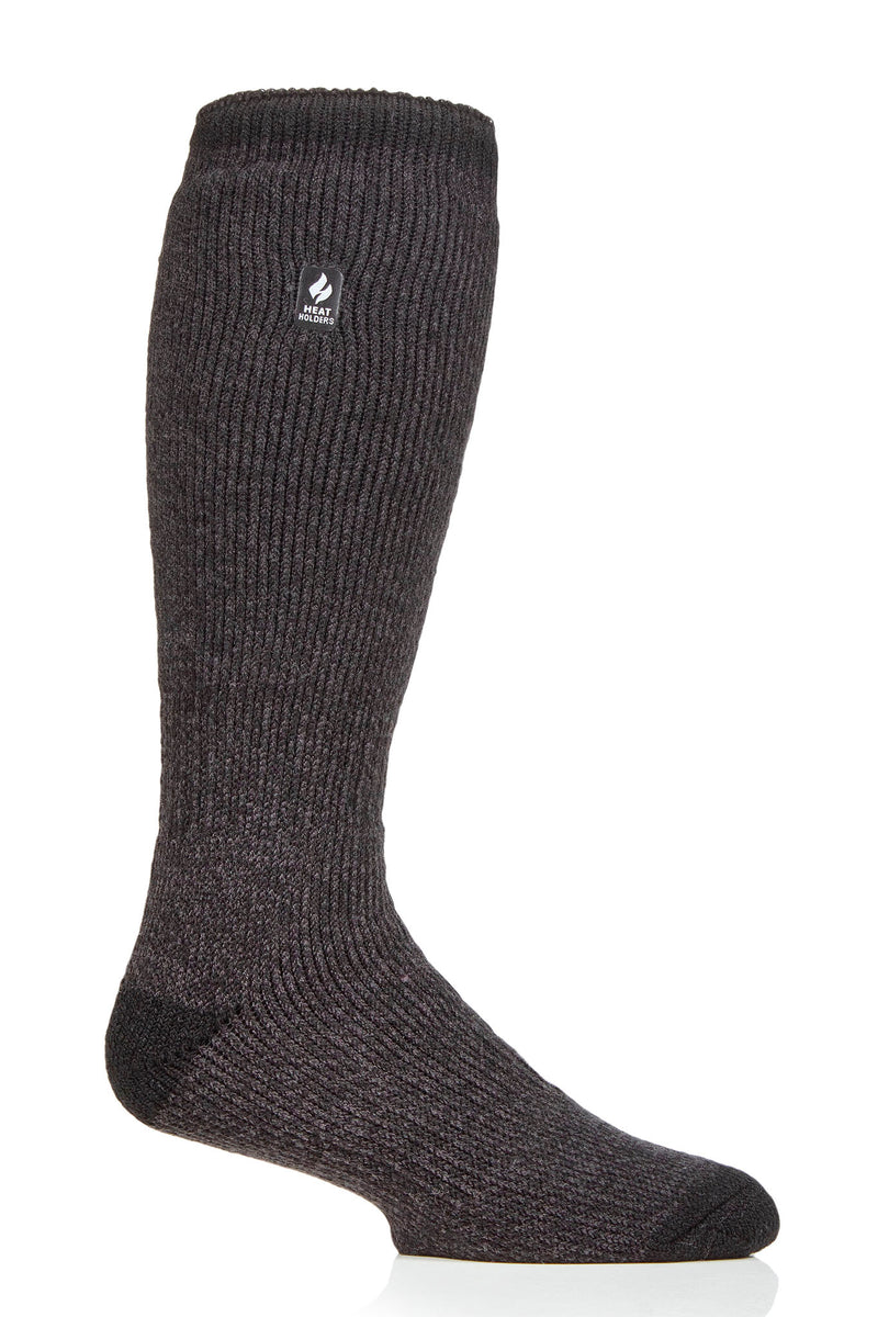 Heat Holders Men's Gabriel Original Twist Long Thermal Sock Black/Grey