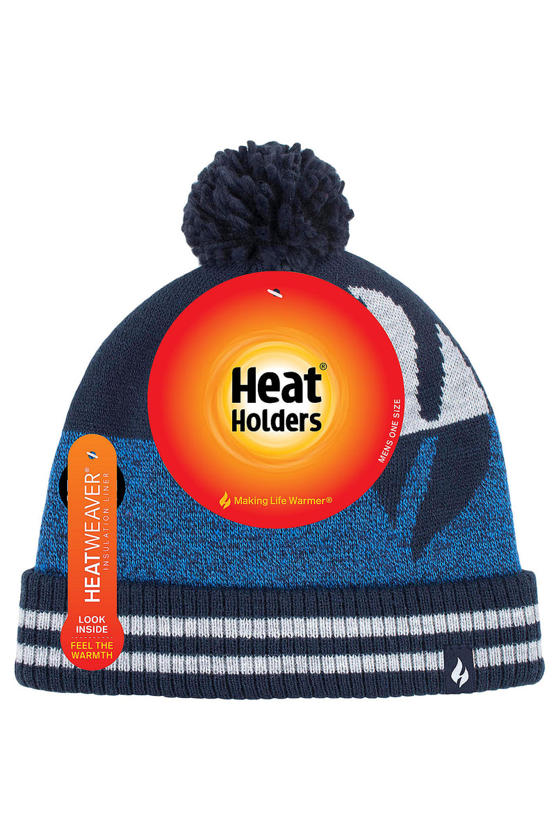 Heat Holders Mens Ian Snowsports Flame Hat Navy/Denim - Packaging