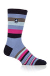Heat Holders Men's Phillip Ultra Lite Multi Stripe Thermal Crew Sock Blue/Navy #color_blue/navy