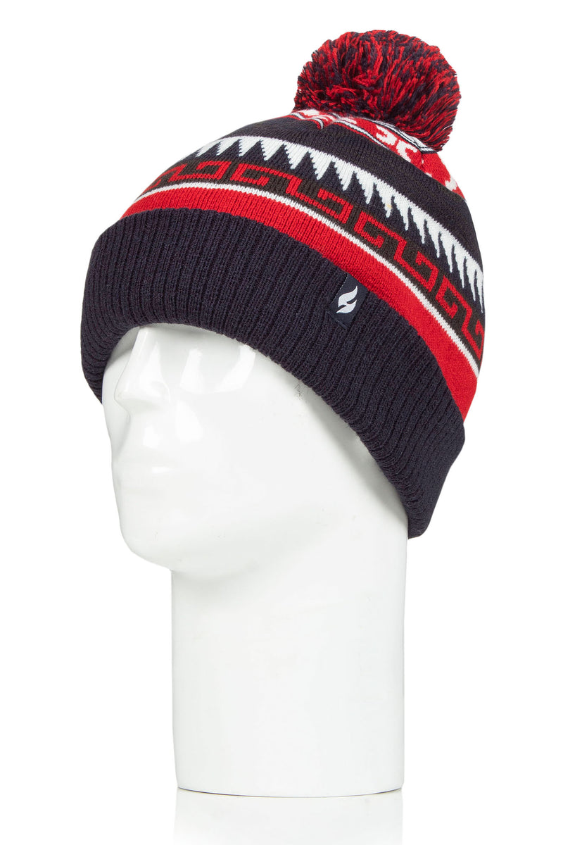 Heat Holders Men's Sawyer Snowsports Thermal Hat Navy/Red