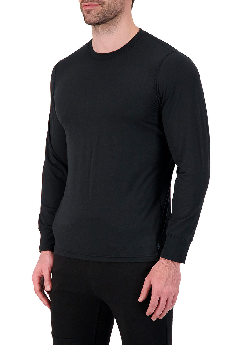 Heat Holders Men's ULTRA LITE Long Sleeve T-Shirt Black - Front Side