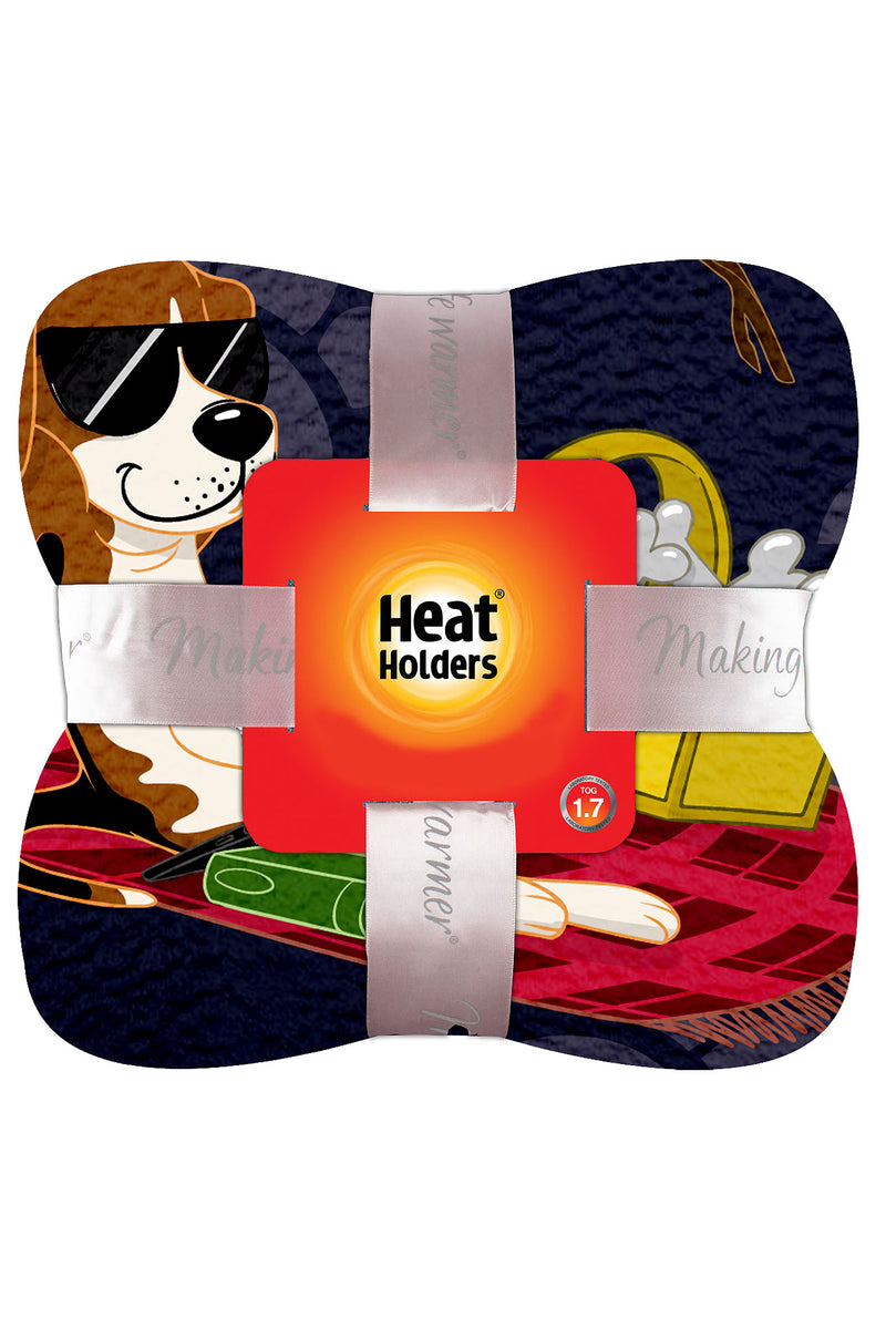 Heat Holders Nature Pup Blanket Indigo