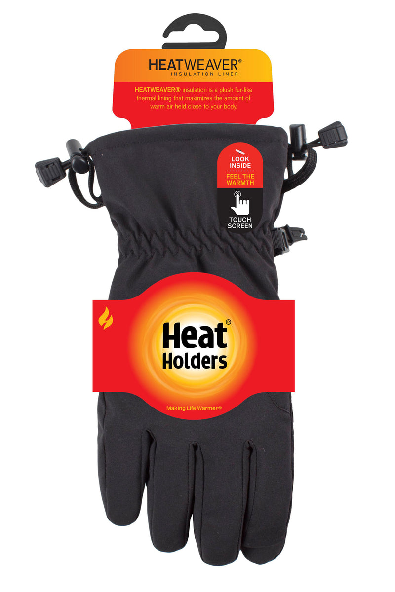 Heat Holders Revelstoke Mens Softshell Glove Black pack