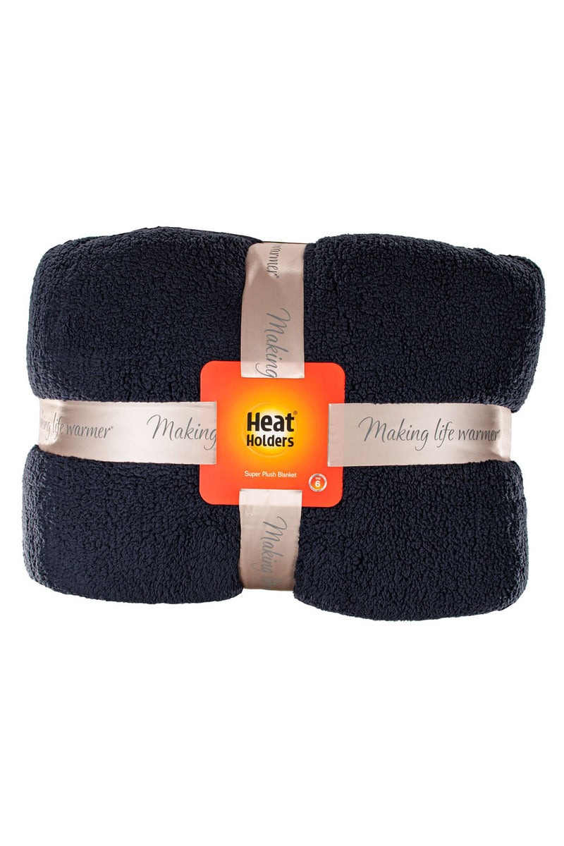 Heat Holders Super Plush Thermal Blanket Queen Size Gray