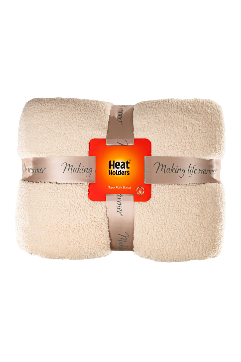 Heat Holders Super Plush Thermal Blanket King Size Ivory