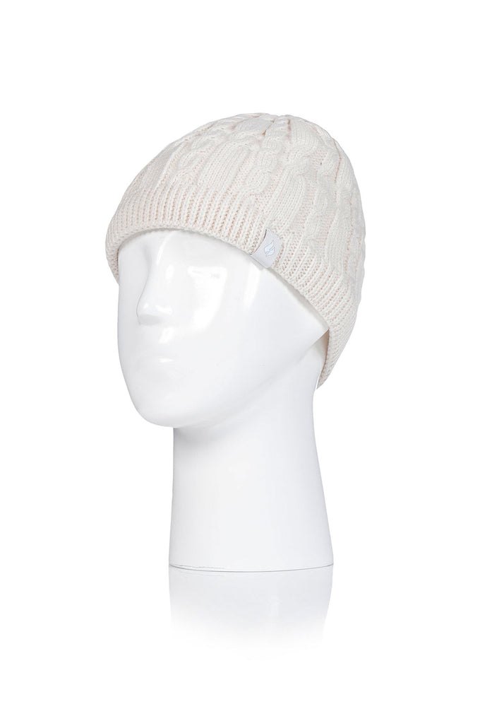 Heat Holders Women's Alesund Cable Knit Thermal Hat Buttercream #color_buttercream