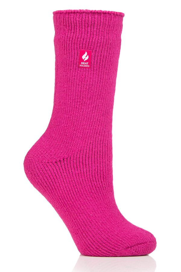 Heat Holders Women's Dahlia Lite Thermal Crew Sock Bright Pink #color_Bright Pink