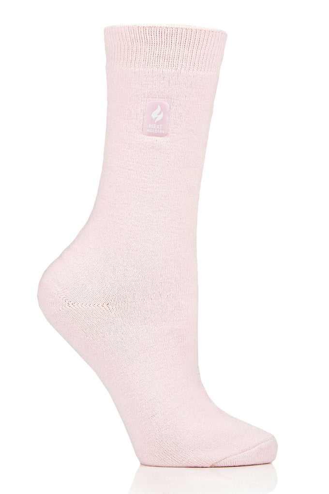 Heat Holders Women's Holly Ultra Lite Solid Thermal Crew Sock Light Pink #color_light pink