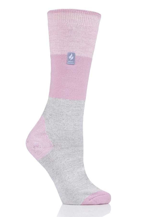 Heat Holders Women's Janica Block Snowsports Long Sock Dusty Pink #color_dusty pink