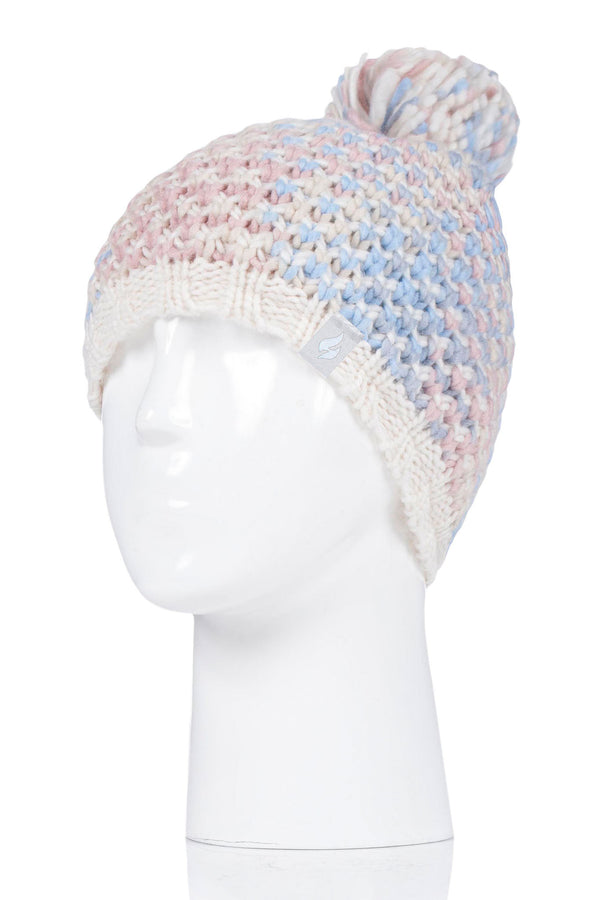 Heat Holders Women's Katelyn Textured Knit Thermal Hat Oat/Cream #color_oat/cream