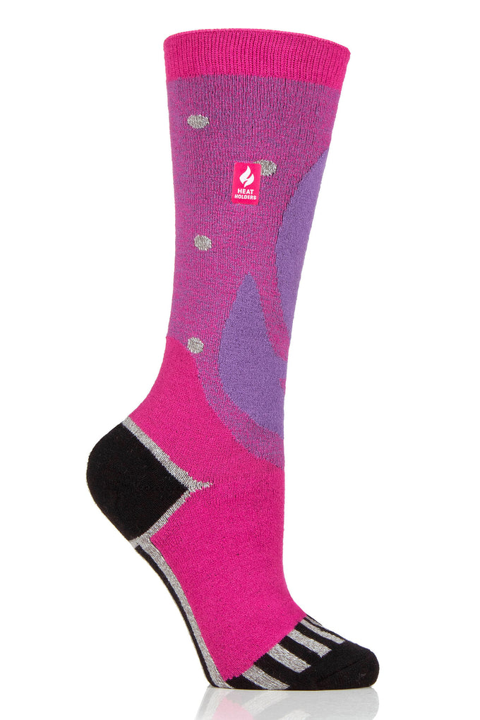 Heat Holders Ultra Lite Ski Socks - 3-Pack Women's Warm Snowboarding Socks, Reinforced Heel