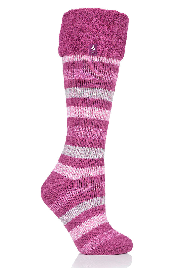 Heat Holders Women's Maria Cosy Cuff Boot Sock Pink #color_pink
