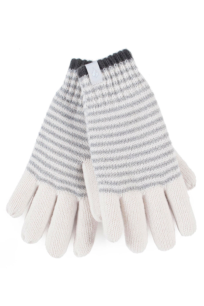 Heat Holders Women's Oslo Stripe Thermal Gloves Buttercream #color_buttercream