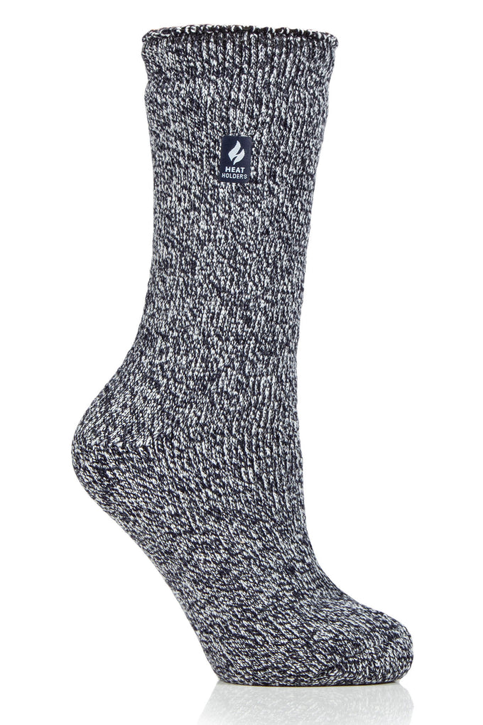 Heat Holders Women's Primrose Twist Thermal Crew Sock Navy #color_navy