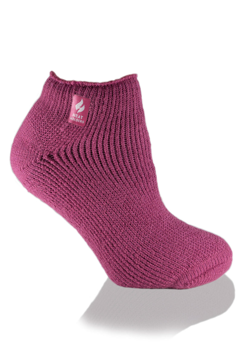 Heat Holders Women's Solid Thermal Ankle Sock Muted Pink