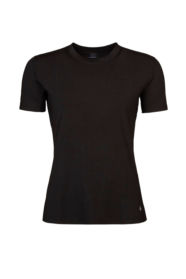 Heat Holders Women's ULTRA LITE Short Sleeve T-Shirt Black #color_black