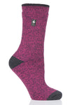 Heat Holders Women's Viola Lite Twist Thermal Crew Sock Raspberry/Charcoal #color_raspberry/charcoal