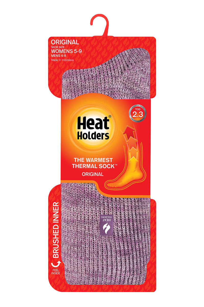Heat Holders Women's Wendy Original Four-Color Twist Thermal Crew Sock Pink - Packaging