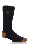 Heat Holders Worxx Men's Hank Lite Contrast Thermal Sock Black/Yellow #color_black/yellow