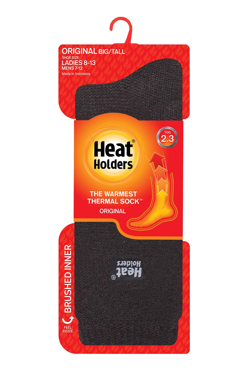 Heat Holders Camellia Women's Original Thermal Crew Sock Black - Big/Tall - Packaging