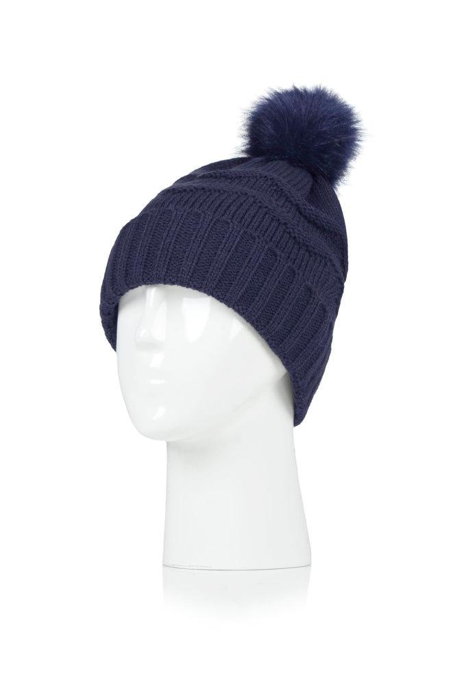 Bonnet Hy Sport Active en Soie avec Pompon Interangeable - Royal Violet / One Size Bonnet Hy Sport Active en Soie avec Pompon Interangeable - Royal Violet / One Size