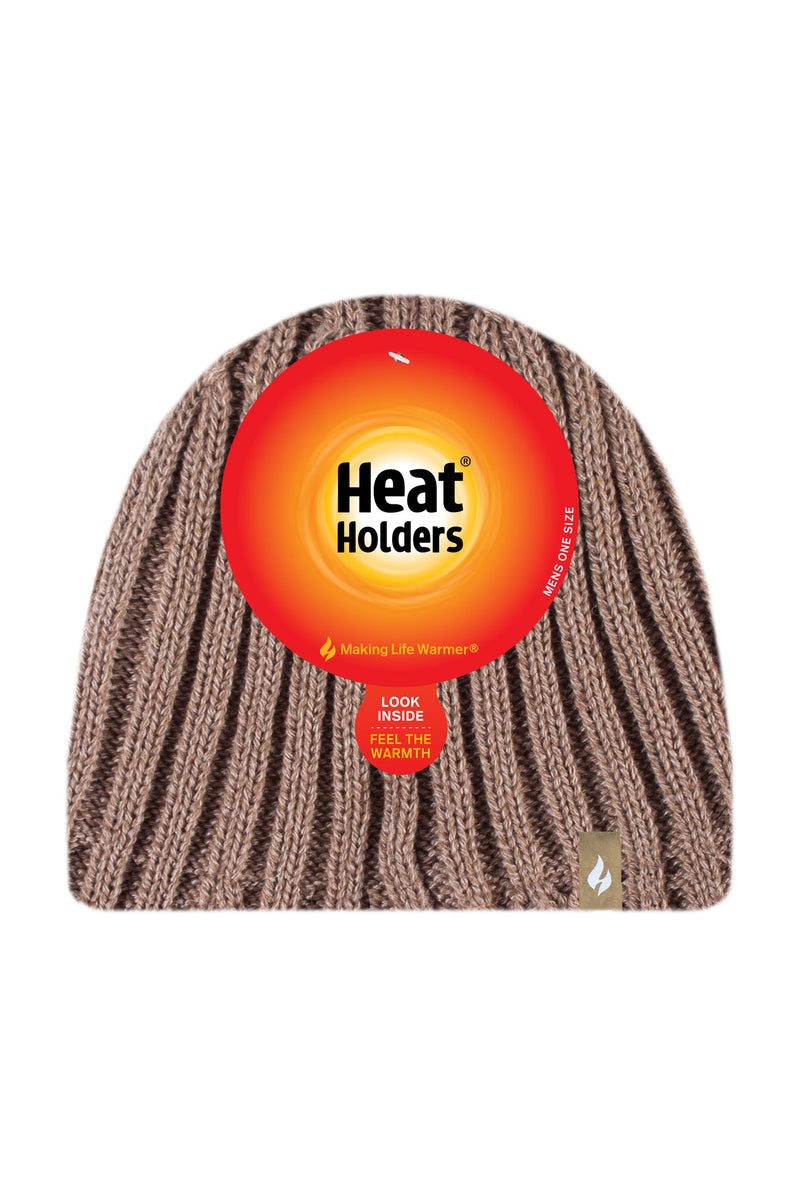 Heat Holders Men's Ribbed Hat Camel - Packaging