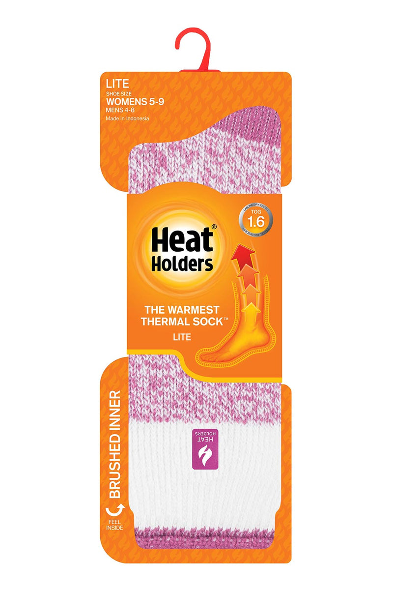 Heat Holders Women's Willow Lite Block Twist Thermal Crew Sock - Packaging