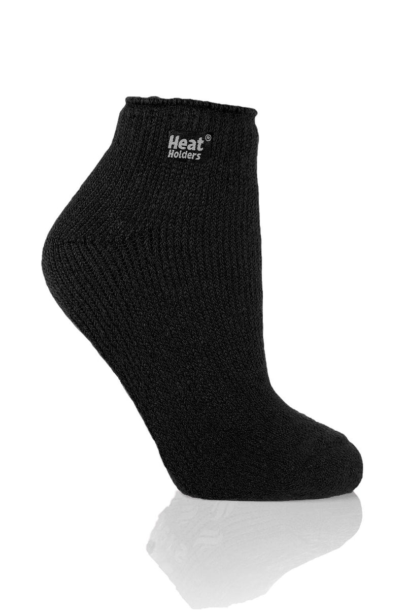 Heat Holders Women's Solid Thermal Ankle Sock Black