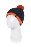 Heat Holders Boys Thermal Pom Pom Hat Black/Orange #color_black/orange