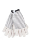 Heat Holders Women's Oslo Stripe Thermal Gloves Cream #color_cream