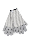 Heat Holders Women's Oslo Stripe Thermal Gloves Light Grey #color_light grey