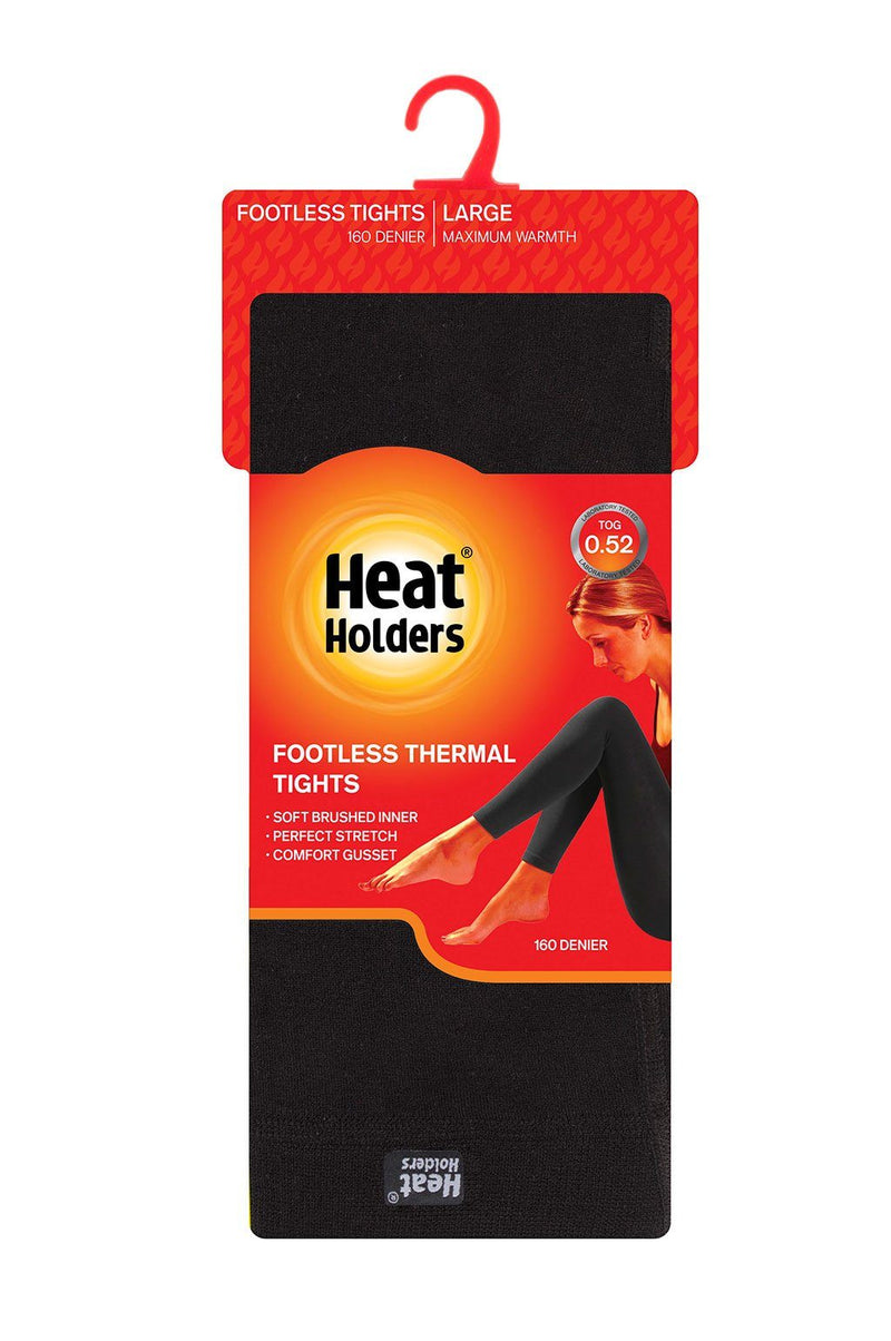 Heat Holders Women's Footless Thermal Tights Black - Packaging