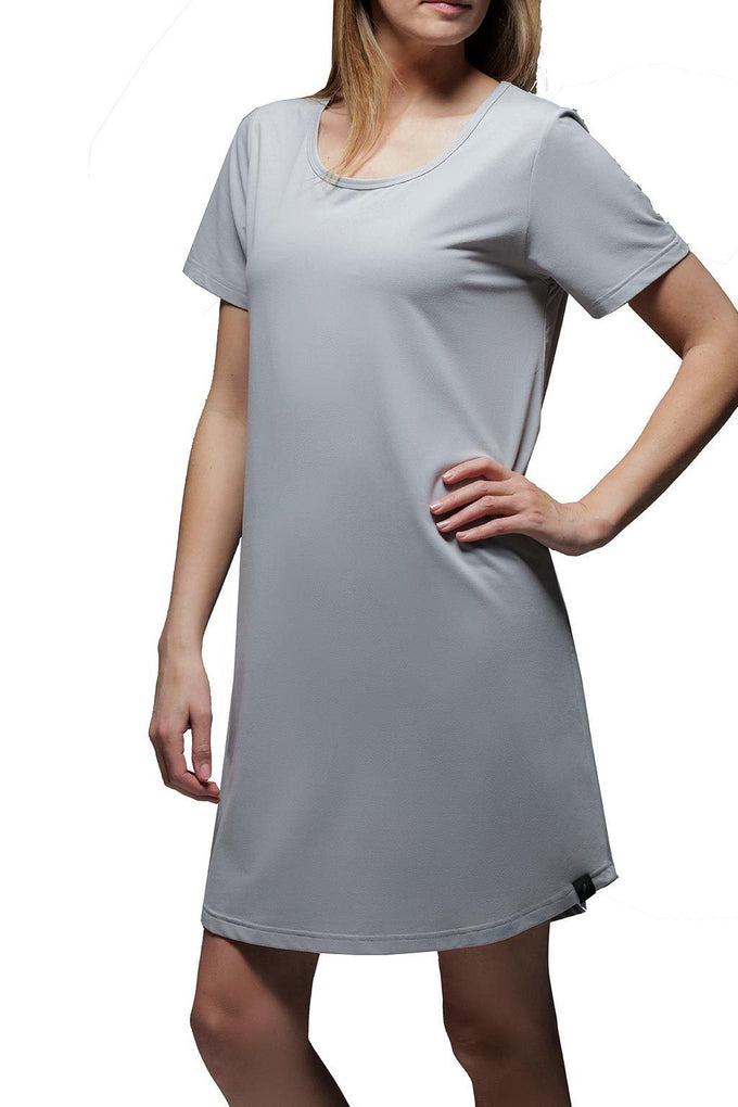 heather grey t shirt dress Merino T-Shirt Dress Black / LARGE