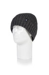 Heat Holders Men's Ribbed Roll Up Thermal Hat Charcoal #color_charcoal