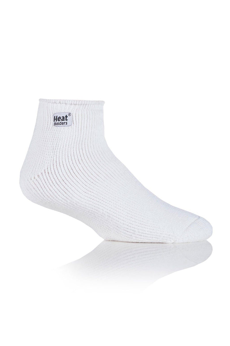 Heat Holders Men's Original Thermal Ankle Sock Solid White