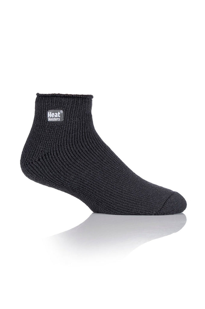 Heat Holders Men's Original Thermal Ankle Sock Solid Charcoal #color_charcoal