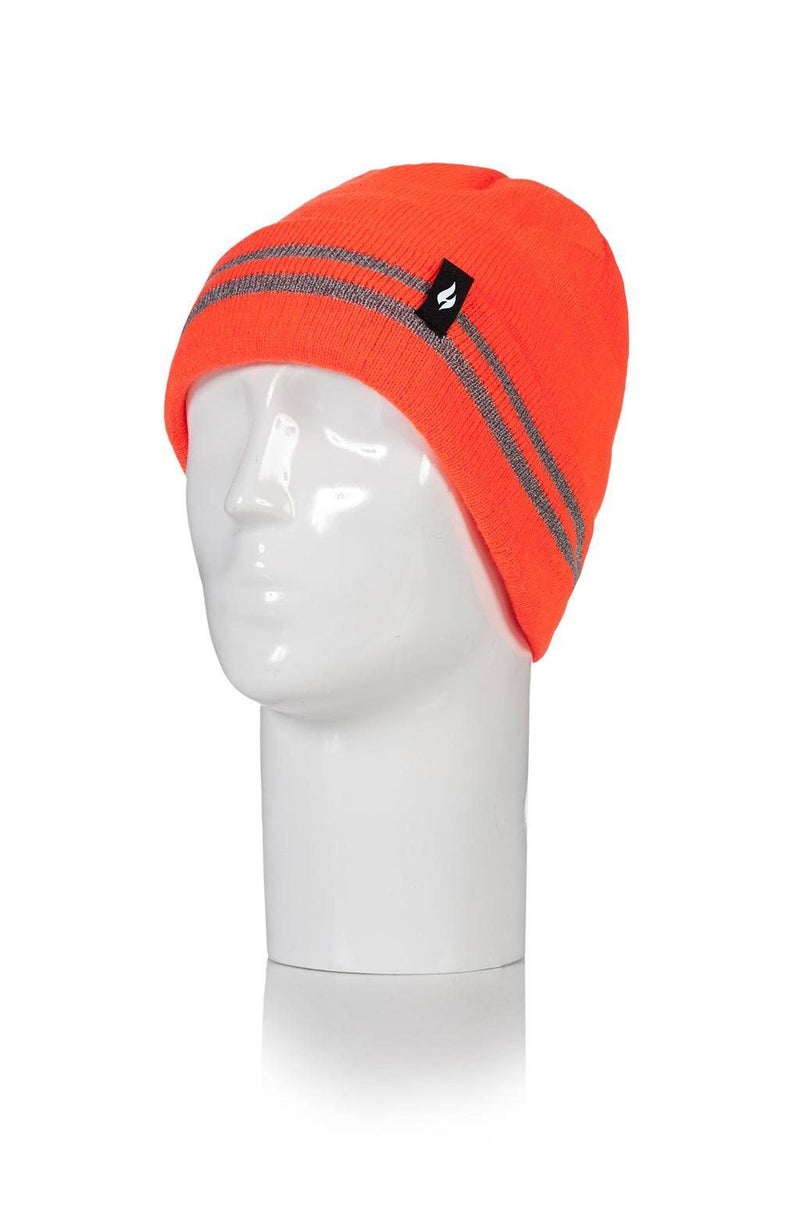 Heat Holders Worxx Men's Roll Up Thermal Hat Bright Orange