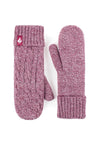 Heat Holders Women's Jackie Cable Knit Thermal Mittens Rose #color_rose